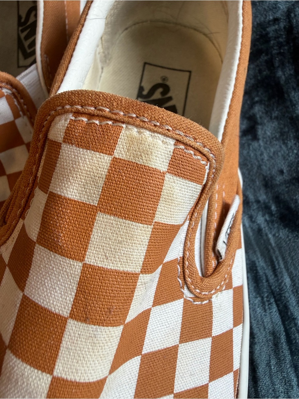 Women’s Van slip-on in checkerboard pattern. Perfect for running around - Picture 2 of 4